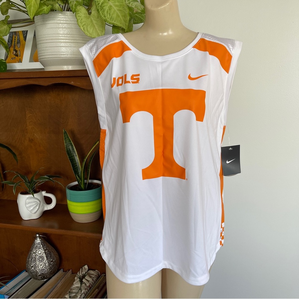 Nike Football Jersey Tennessee Vols Orange White Top Size M